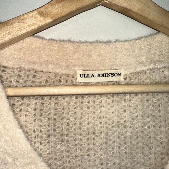 Ulla Johnson Emmy Cardigan Puff Sleeve Alpaca Blend in Dawn/Cream Size Small - Picture 5 of 10